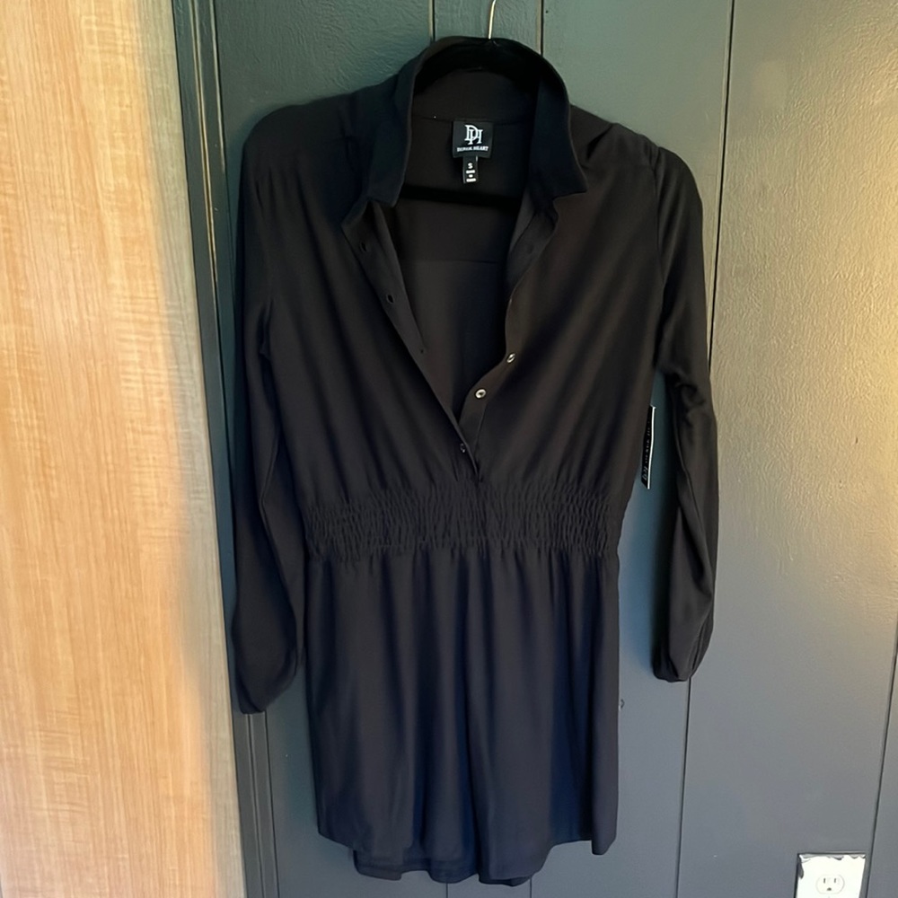 Derek Heart small long sleeve black dress button up